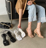 Sandali in rete alla gladiatore da donna - Sandali ATREND