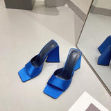 Sandali in seta con tacco pyramid da donna - Sandali ATREND
