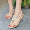 Sandali infradito casual con pietre e cinturino elastico da donna ATREND