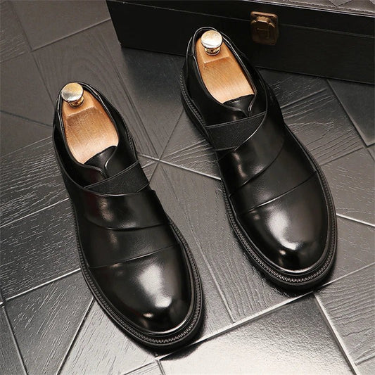 Scarpe eleganti casual intrecciate da uomo - Scarpe eleganti uomo ATREND