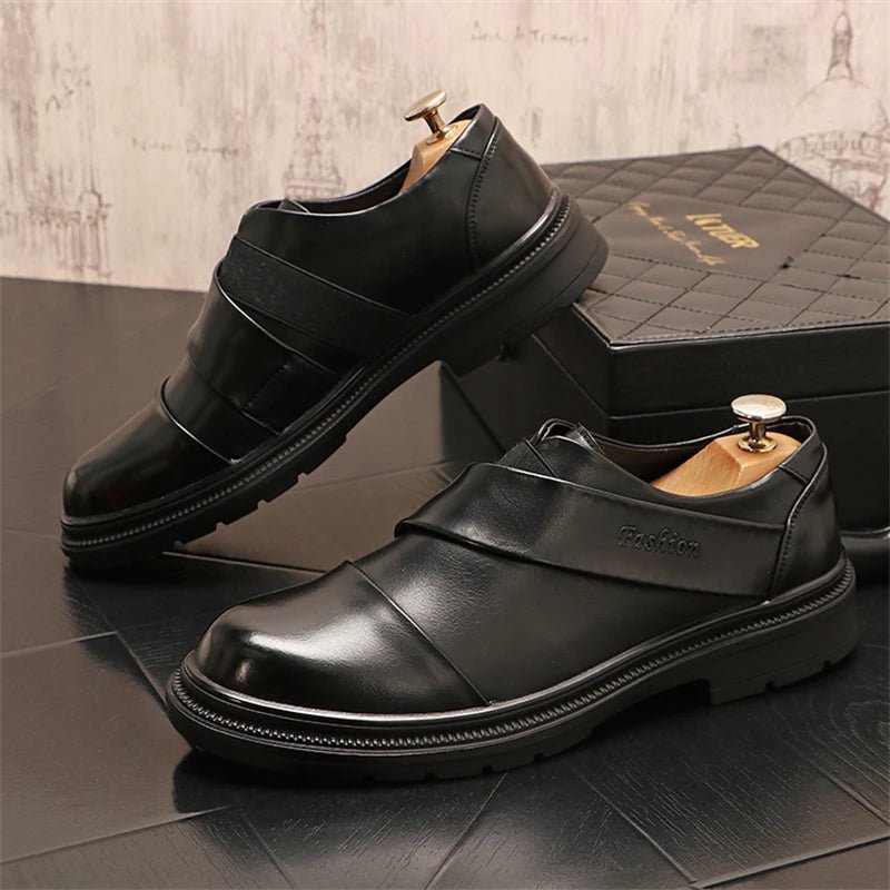 Scarpe eleganti casual intrecciate da uomo - Scarpe eleganti uomo ATREND