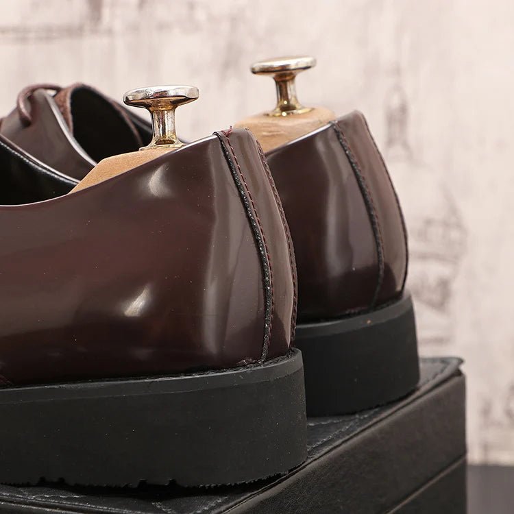 Scarpe eleganti patchwork in pelle PU e velluto da uomo - Scarpe eleganti uomo ATREND