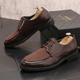 Scarpe eleganti patchwork in pelle PU e velluto da uomo - Scarpe eleganti uomo ATREND
