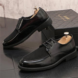 Scarpe eleganti patchwork in pelle PU e velluto da uomo - Scarpe eleganti uomo ATREND