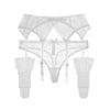 Set 3 pezzi perizoma calze & giarrettiere in pizzo da donna ATREND