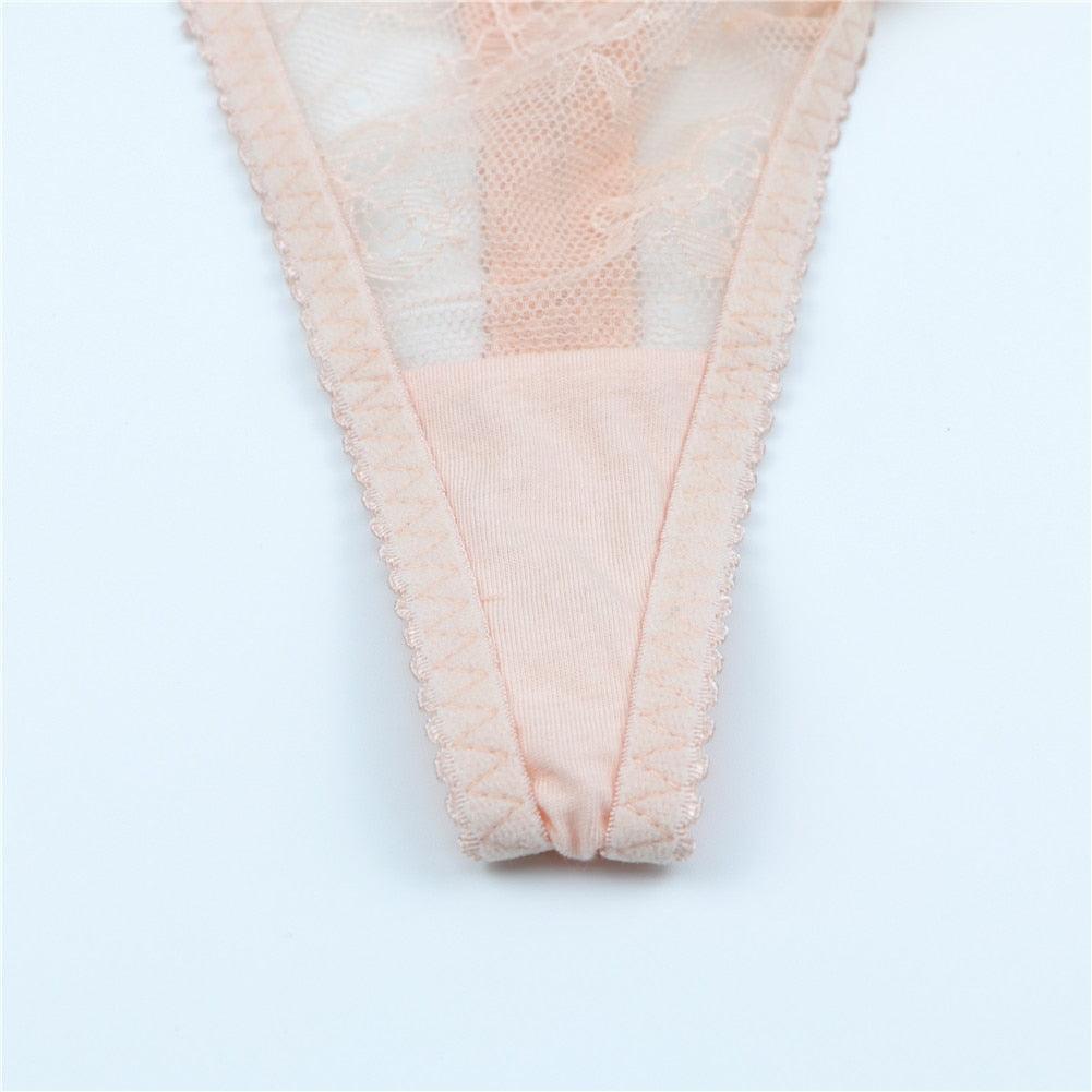 Set 3 pezzi perizoma calze & giarrettiere in pizzo da donna - lingerie ATREND