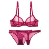 Set 3 pezzi reggiseno slip & perizoma a rete da donna ATREND