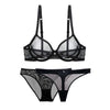 Set 3 pezzi reggiseno slip & perizoma a rete da donna ATREND