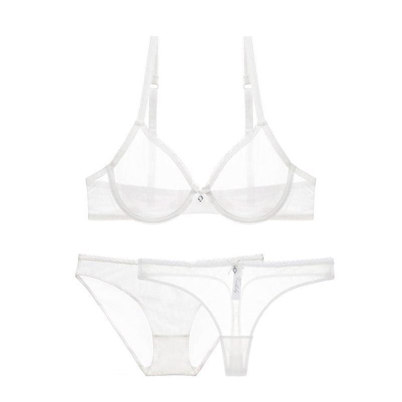 Set 3 pezzi reggiseno slip & perizoma a rete da donna - lingerie ATREND