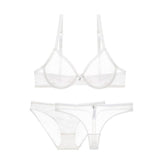 Set 3 pezzi reggiseno slip & perizoma a rete da donna - lingerie ATREND