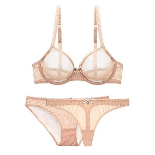 Set 3 pezzi reggiseno slip & perizoma a rete da donna - lingerie ATREND