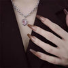 Set collana a catena e orecchini con pietra da donna ATREND