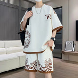 Set coordfinato t - shirt e pantaloncini da uomo ATREND