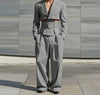 Set coordinato blazer corto e pantaloni larghi a vita alta da uomo ATREND