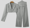 Set coordinato blazer corto e pantaloni larghi a vita alta da uomo ATREND