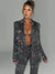 Set coordinato blazer e pantaloni brillantinati da donna ATREND