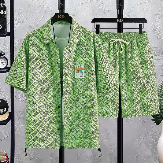 Set coordinato camicia a maniche corte e pantaloncini da uomo - Set cooridnato ATREND