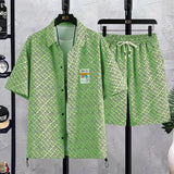 Set coordinato camicia a maniche corte e pantaloncini da uomo - Set cooridnato ATREND