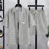 Set coordinato camicia a maniche corte e pantaloncini da uomo - Set cooridnato ATREND