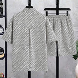 Set coordinato camicia a maniche corte e pantaloncini da uomo - Set cooridnato ATREND