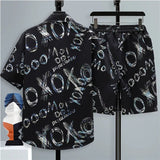 Set coordinato camicia a maniche corte e pantaloncini da uomo - set coordinato ATREND