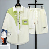 Set coordinato camicia e pantaloncini da uomo ATREND