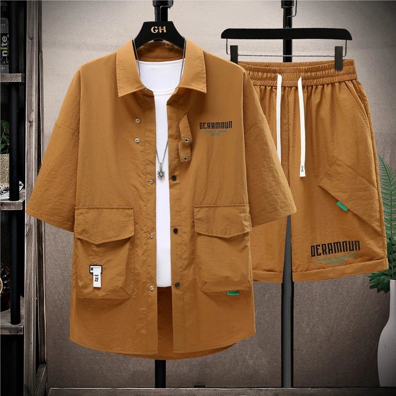 Set coordinato camicia e pantaloncini da uomo ATREND