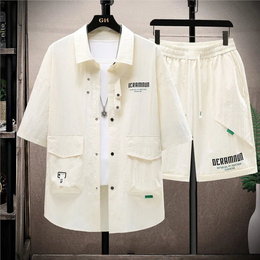 Set coordinato camicia e pantaloncini da uomo ATREND