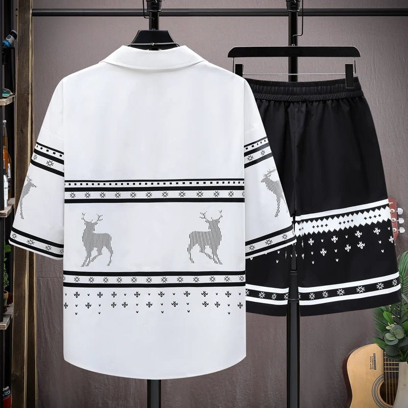 Set coordinato camicia e pantaloncini da uomo ATREND