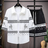 Set coordinato camicia e pantaloncini da uomo ATREND