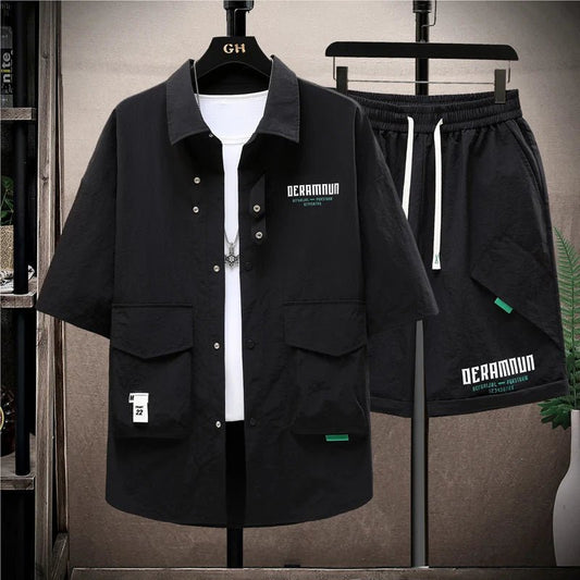 Set coordinato camicia e pantaloncini da uomo ATREND