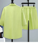 Set coordinato camicia e pantaloncini da uomo ATREND