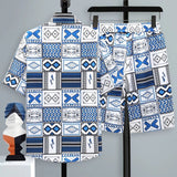 Set coordinato camicia e pantaloncini stampa geometrica uomo - set coordinato ATREND