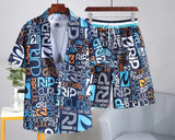 Set coordinato camicia e pantaloncini stampa multicolor da uomo - set coordinato ATREND
