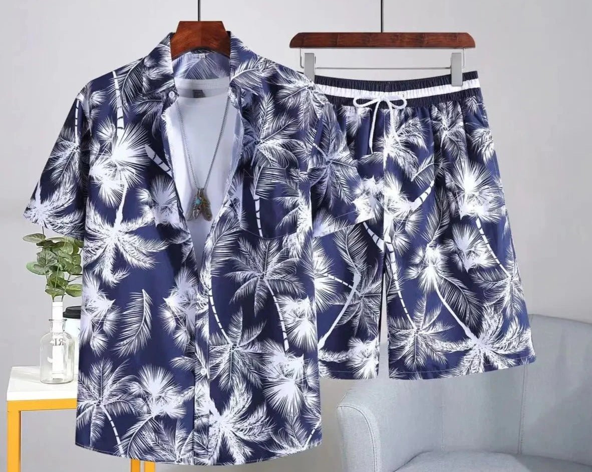 Set coordinato camicia e pantaloncini stampa multicolor da uomo - set coordinato ATREND