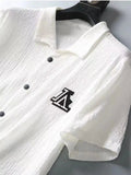 Set coordinato camicia e pantaloni chiusura a lacci da uomo - set coordinato ATREND