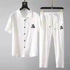 Set coordinato camicia e pantaloni chiusura a lacci da uomo ATREND