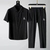 Set coordinato camicia e pantaloni chiusura a lacci da uomo ATREND