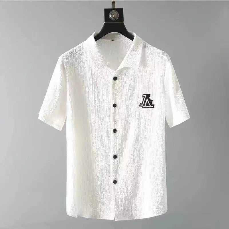 Set coordinato camicia e pantaloni chiusura a lacci da uomo - set coordinato ATREND