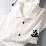 Set coordinato camicia e pantaloni chiusura a lacci da uomo - set coordinato ATREND