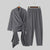 Set coordinato camicia e pantaloni con lacci tinta unita ATREND