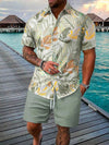 Set coordinato camicia hawaiana floreale e pantaloncini da uomo ATREND