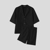 Set coordinato casual blazer e pantaloncini da uomo ATREND