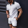 Set coordinato casual camicia a maniche corte e pantaloncini da uomo ATREND