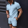 Set coordinato casual camicia a maniche corte e pantaloncini da uomo ATREND
