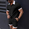 Set coordinato casual camicia a maniche corte e pantaloncini da uomo ATREND