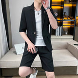 Set coordinato casual camicia e pantaloncini da uomo ATREND