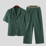 Set coordinato casual camicia e pantaloni da uomo - set coordinato ATREND