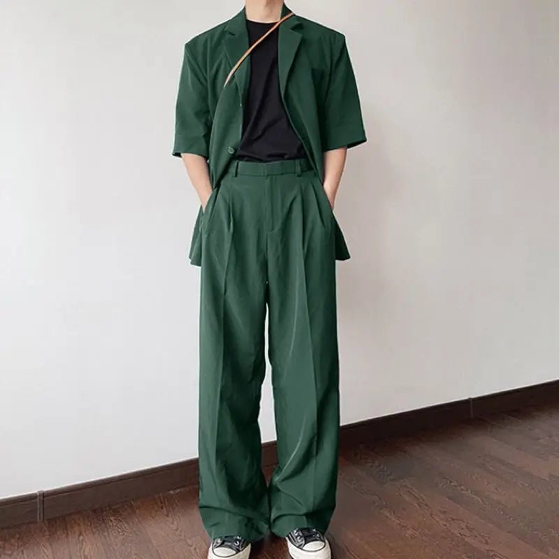 Set coordinato casual camicia e pantaloni da uomo - set coordinato ATREND