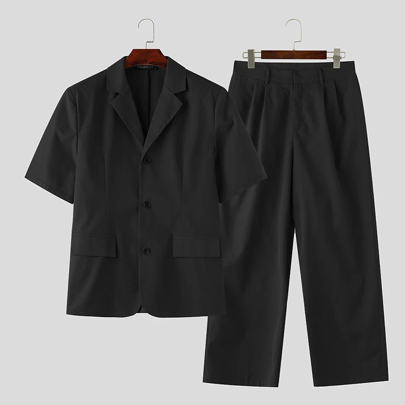 Set coordinato casual camicia e pantaloni da uomo - set coordinato ATREND